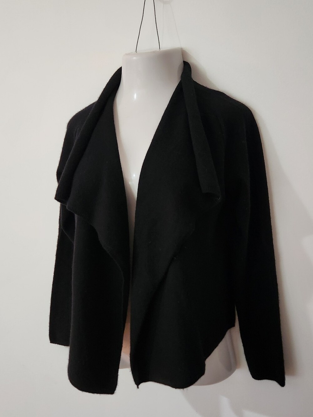 Cynthia Rowley Black Cashmere Open Cardigan M